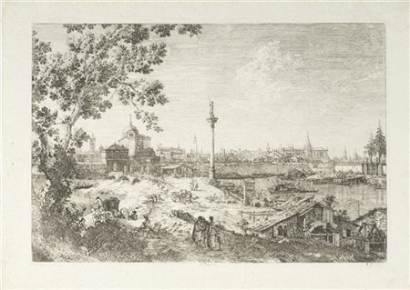 Giovanni Antonio Canal "Veduta fantastica di Padova"
acquaforte (all'impronta mm