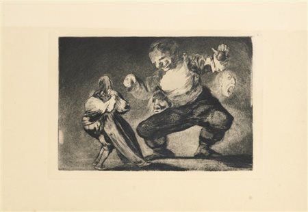 Francisco José Goya y Lucientes Lotto composto da tre incisioni dalla serie "Los