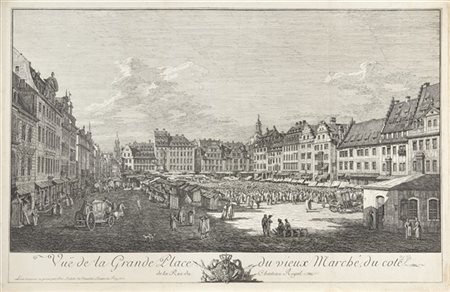 Bernardo Bellotto "Vue de la Grande Place du vieux Marché, du cote de la Rue du