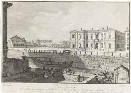 Domenico Aspari "Veduta del Palazzo di Governo"
acquaforte (al visibile cm 47x66