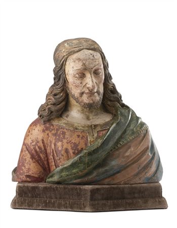 Arte toscana della seconda metà del secolo XV. Busto di Cristo Redentore in ter