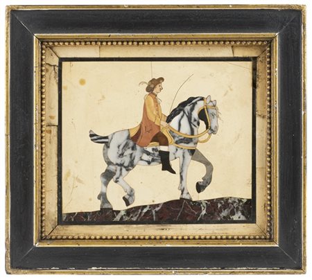 Arte tedesca, Amburgo, inizi del secolo XVIII. Placca in commesso di pietre dur