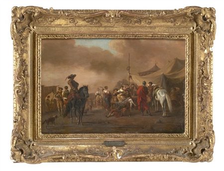 Cerchia di Nicolas-Antoine Taunay (Parigi 1755 - 1830)

"L'accampamento"
olio s