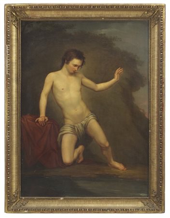 Scuola del secolo XIX

"Narciso" 
olio su tela (cm 98x72)
in cornice in legno e