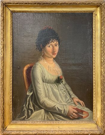 Scuola neoclassica dell'inizio del secolo XIX

"Ritratto di giovane donna con l