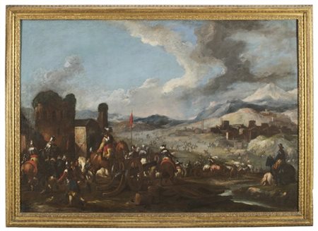 Antonio Calza "Rapporto al comandante durante la battaglia"
olio su tela (cm 115