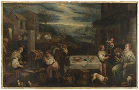 Seguace di Leandro Bassano del secolo XVII

"Allegoria dell'Estate"
olio su tel