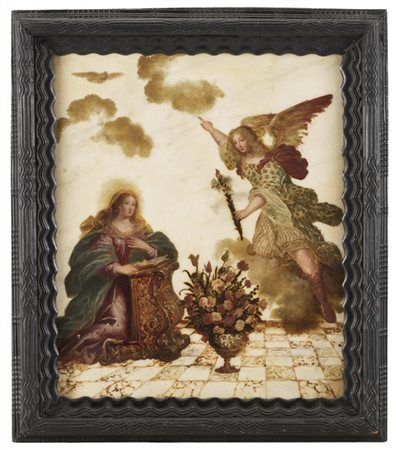 Maestro nordico della seconda metà del secolo XVII

"Annunciazione"
olio su mar