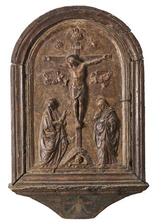 Bottega di Benedetto da Maiano (1442-1497). Rilievo raffigurante Cristo crocifi