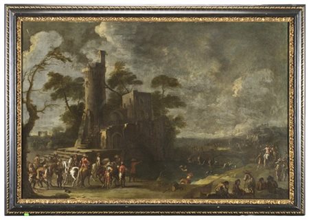 Cornelis de Wael (attr.)

"Scena con cavalieri"
olio su tela (cm 101x152)
in cor