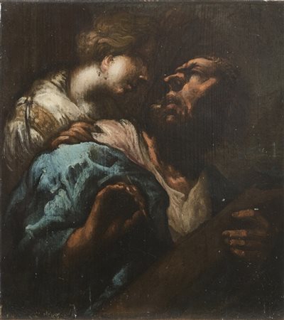 Maestro veneto del secolo XVII

"San Matteo e l'angelo"
olio su tavola (cm 37x3