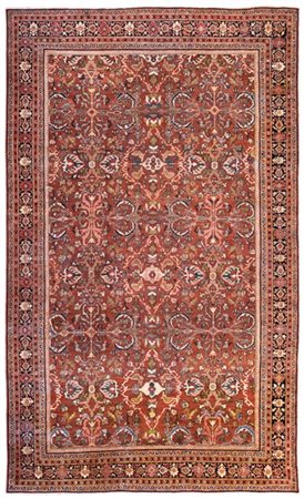 Tappeto Mahal, Persia, inizio secolo XX. Decoro all over con motivi floreali po