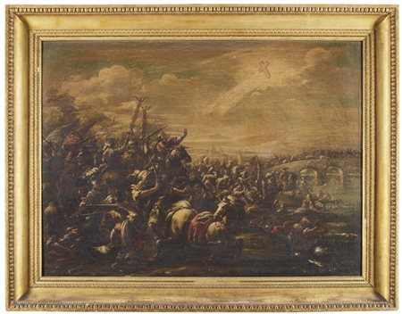 Maestro del secolo XVII

"La battaglia di Ponte Milvio"
olio su tela (cm 98,5x1