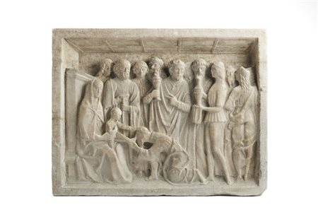 Scultore lombardo della fine del secolo XV- inizio secolo XVI. L'Adorazione dei