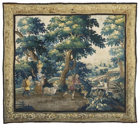 Manifattura francese, probabilmente Felletin, secolo XVII-XVIII. Arazzo tessuto