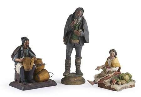Manifattura di Bongiovanni Vaccaro, Caltagirone, secolo XIX. Figura da presepe