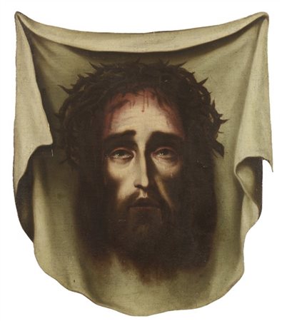 Scuola dell'inizio del secolo XVIII

"Volto di Cristo"
olio su tela sagomata ap