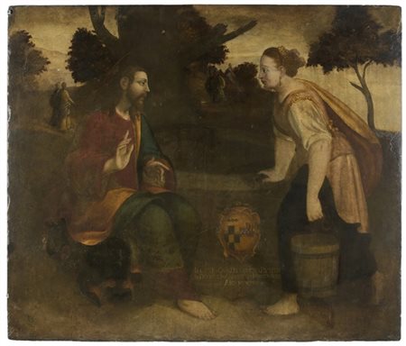 Scuola della fine del secolo XVI

"Cristo e la Samaritana al pozzo"
olio su lav