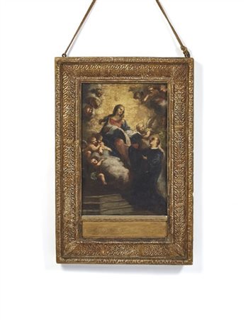 Scuola toscana del secolo XVIII

"Madonna con Bambino, santo e angeli"
olio su