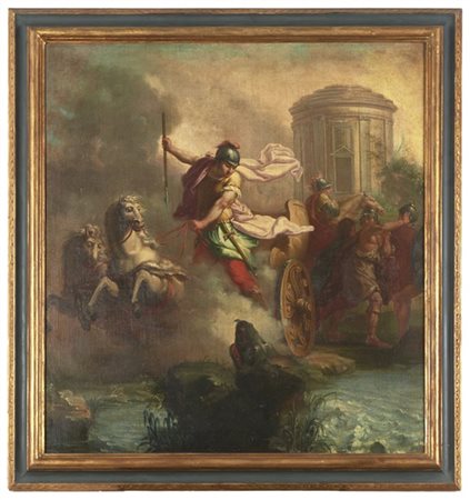 Scuola del secolo XVIII

"L'uccisione del drago"
olio su tela (cm 113x104)
in c