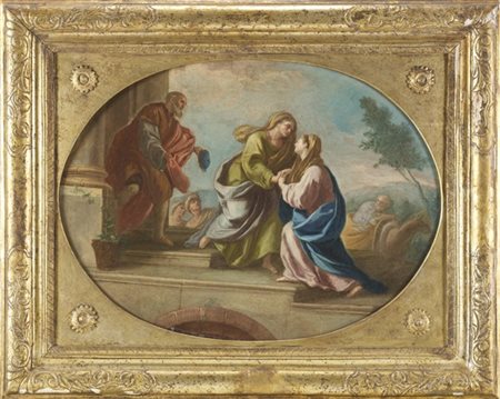 Giacinto Diano (attr.)

Coppia di dipinti ad olio su tela ovale raffiguranti "Vi