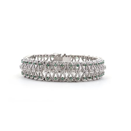 Bracciale con Smeraldi e Diamanti.