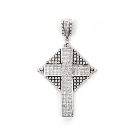 Pendente a forma di Croce con Diamanti di 21.50 ct.