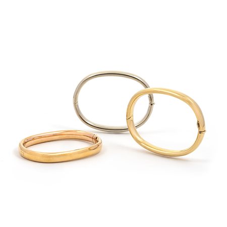 CARLO WEINGRILL, tre bracciali a manetta, anni '50.