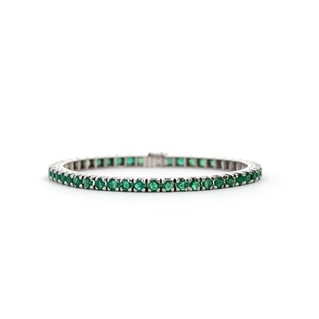Bracciale tennis con Smeraldi.