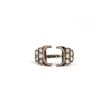 Antica montatura per anello con Diamanti.