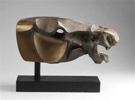 NAG ARNOLDI, (1928), 64 X 27 X 20 cm, testa di cavallo, anni 70 scultura in...