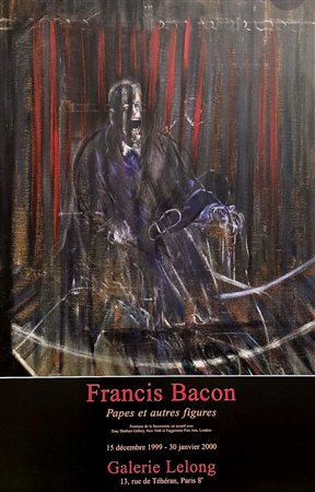 FRANCIS BACON, 80 X 50 cm, Manifesto litografico originale eseguito per la...