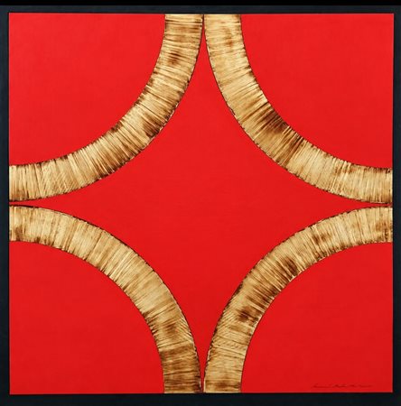 BERNARD AUBERTIN, (1934-2015), 100 X 100 cm, Oeuvre de feu 2007 fiammiferi...