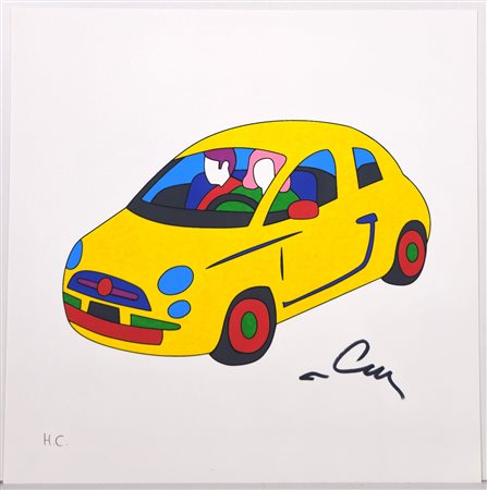 MARCO LODOLA, 30 X 30 cm, Serigrafia su cartoncino. Firma a pennarello in...