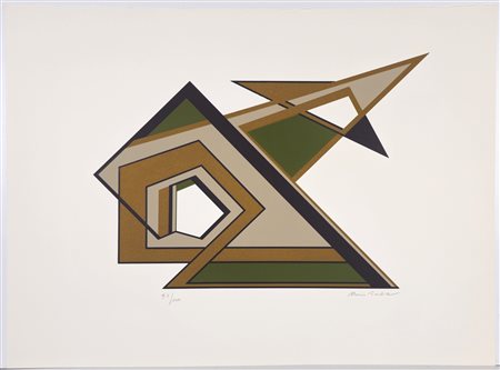 MARIO RADICE, 56 X 76 cm, Serigrafia Anni 70 Esemplare numero 96 di 100...