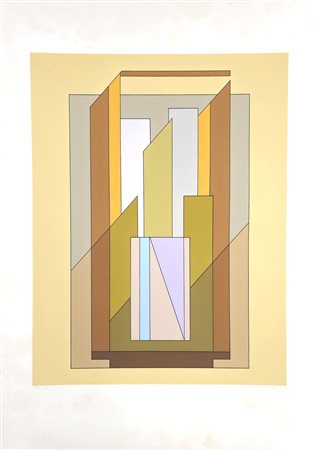 CARLA BADIALI, 70 X 50 cm, ”Composizione 43" Serigrafia su carta Rosaspina...