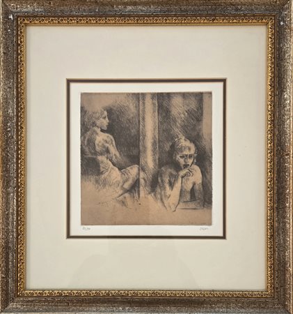 ALBERTO SUGHI, 20 X 20 cm, litografia su carta, ed. 63/150 , Firma sul fonte...