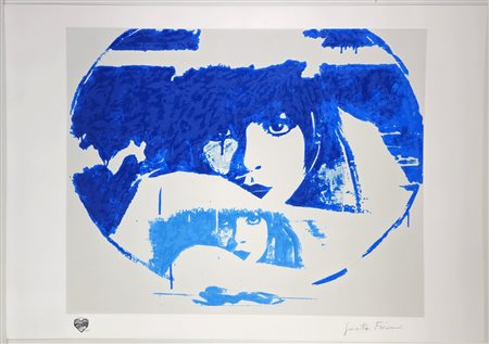GIOSETTA FIORONI, 70 X 100 cm, “Doppio Liberty Light Blue” Serigrafia...