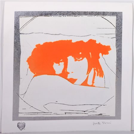 GIOSETTA FIORONI, 50 X 50 cm, ”Doppio Liberty" Arancio Esemplare numero 5 di...