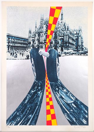 GIANNI BERTINI, 70,5 X 50 cm, litografia a colori, esemplare numero 479 di...