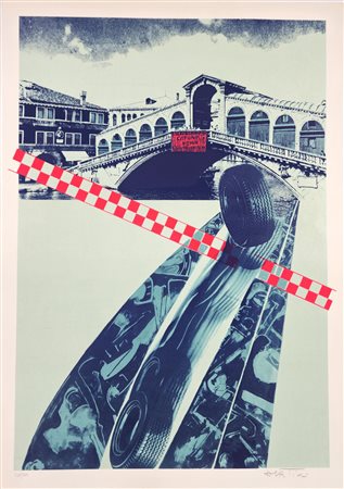 GIANNI BERTINI, 70,5 X 50 cm, litografia a colori, esemplare numero 238 di...