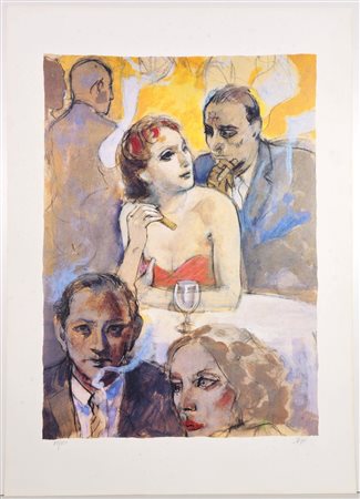 ALBERTO SUGHI, 70 X 50 cm, Senza Titolo. Litografia. Firma in basso a destra,...