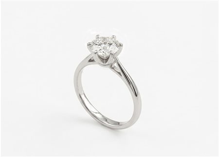 ANELLO SOLITARIO IN ORO BIANCO CON DIAMANTE LAB GROWN DA 0,50 CT