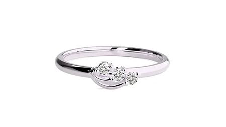 ANELLO IN ORO BIANCO 14K CON DIAMANTE DA 0,04 CT CERTIFICATO GEMMOLOGICO ALLEGATO - DOC-0036341-0024