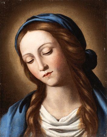 Sassoferrato (seguace di) (Sassoferrato, 1609 - Roma, 1685) 
Vergine orante 
Olio su tela cm. 42,5x34