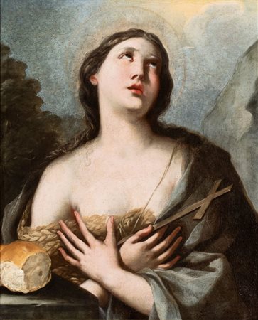 detto Pacecco de Rosa (Napoli, 1607 - 1656) 
Maddalena Penitente 
Olio su tela cm. 76x63. Con cornice