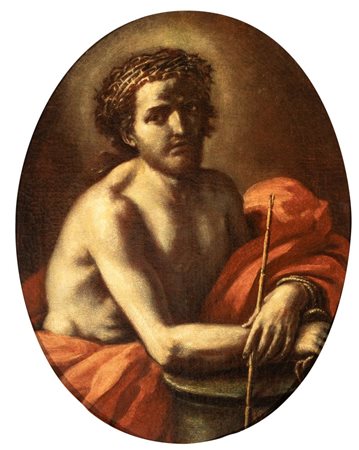 Francesco Solimena (attribuito a) (Serino, 1657 - Napoli, 1747) 
Ecce Homo 
Olio su tela cm. 45x35,5. Con cornice