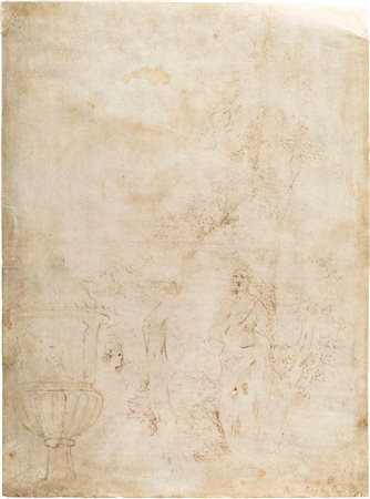 Stefano Della Bella (Firenze, 1610 - Firenze , 1664) Studio di figure in...