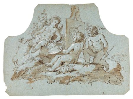 Scuola Veneta del XVII secolo Allegoria della Pittura Penna, inchiostro...