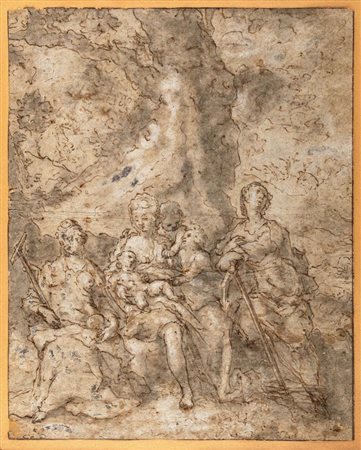 Scuola olandese del XVII secolo Virtù teologali Penna, inchiostro bruno...